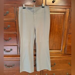 HALARA Flex High Waisted Back Side Pocket Slight Flare Work Pants, Gray, XL